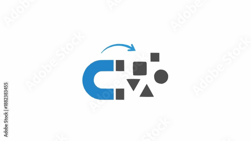 Creative design logo with shapes.