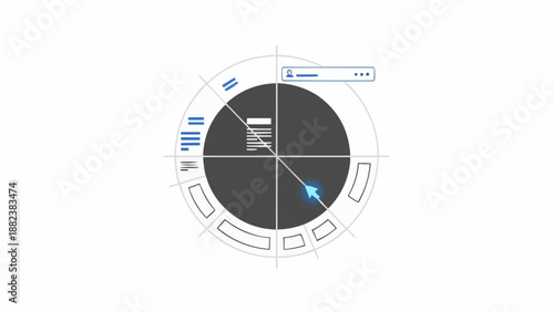 Crosshair Target with Blue Pointer.