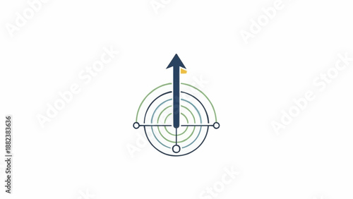 Directional Arrow Graphic Design Element.