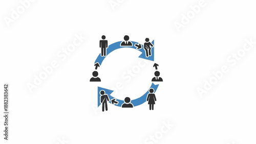 Diverse business people teamwork circle.