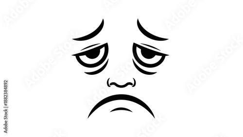 Disapproving Face with Angry Expression.