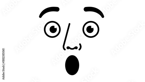 Surprised Face Expression Shocked Emoji.