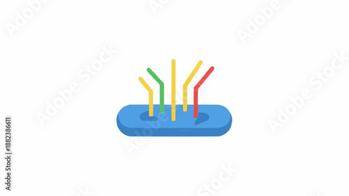 Colorful wires in a connector.