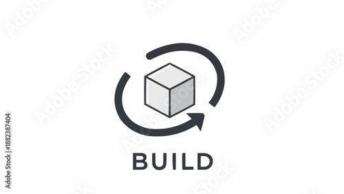 Construction build process symbol icon.