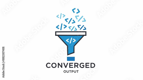 Converged Output Funnel Symbol.
