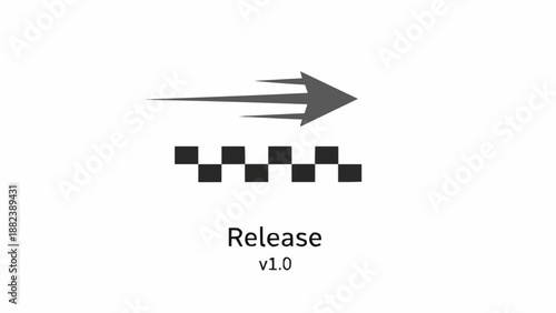 Black and white arrow symbol.