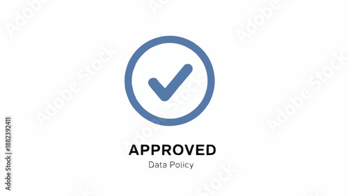 Blue Checkmark Icon Approved Symbol.