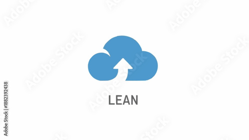 Blue Cloud Icon with Arrow Symbol.