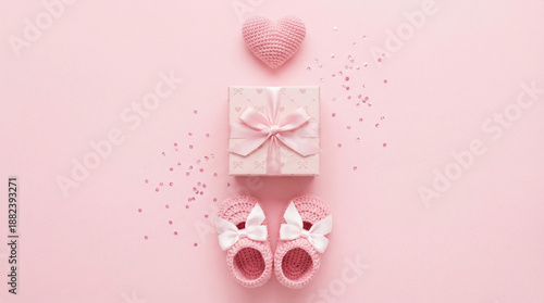 Top view photo of gold and silver christmas tree balls toys cones snowflakes and serpentine on pine branches on isolated green background with copyspace