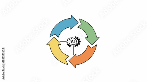 AI artificial intelligence symbol logo.