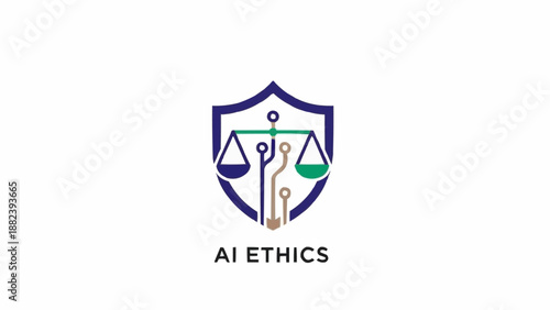 AI Ethics Logo Design Concept.