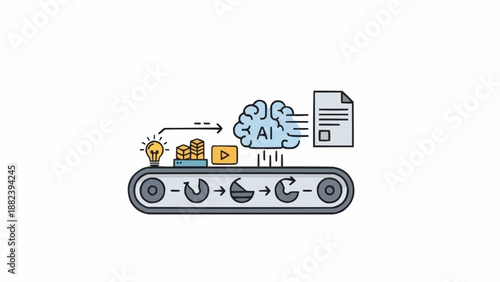 Artificial Intelligence Machine Learning Concept.