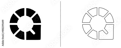 Business process cycle and workflow diagram icons showing circular steps, strategy flow and continuous improvement in solid and outline vector style for web, app and UI design