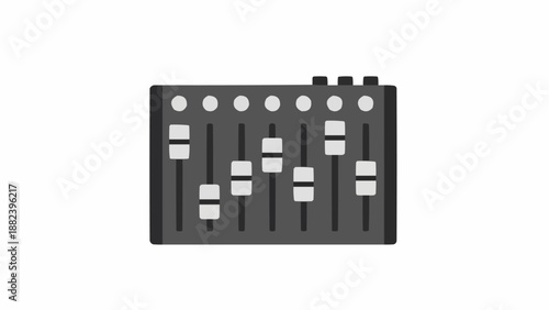 Audio Mixer Console for Sound Control and Production.