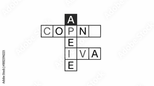 Crossword puzzle with letters A, C, O, P, N, E, I, V, A, E.