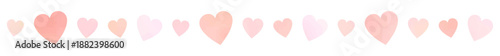淡いピンク色のハートのライン