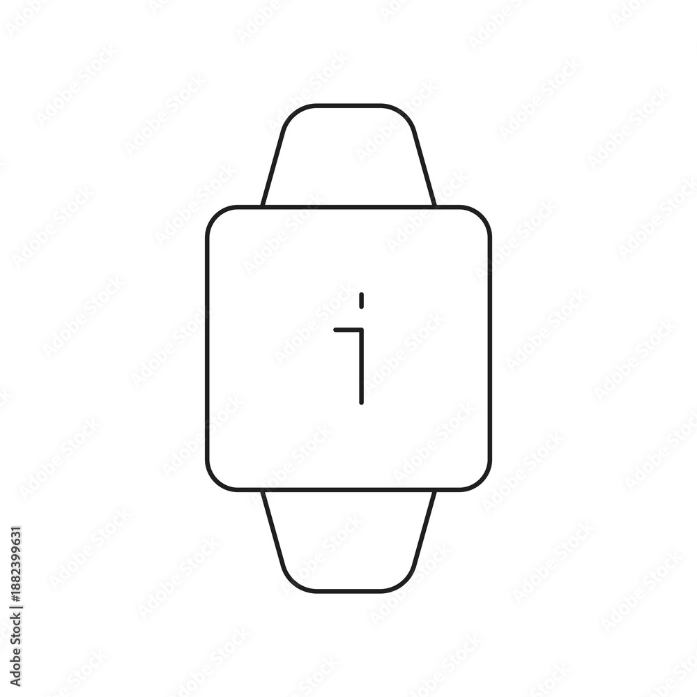 Obraz premium Smartwatch information help support info icon