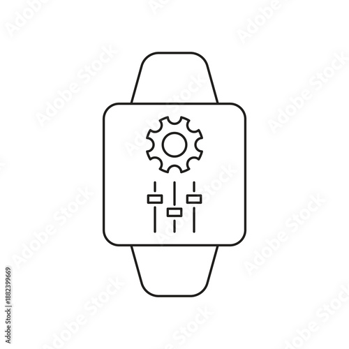 Smartwatch configuration settings gear slider icon