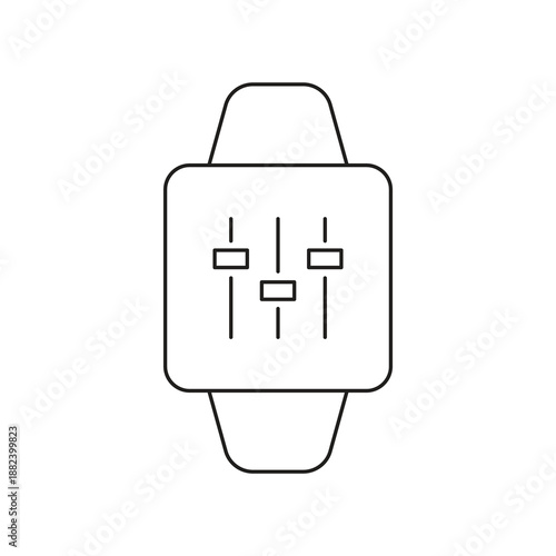 Smartwatch audio equalizer sound mixer icon