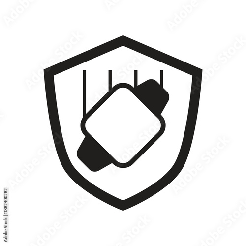 Smartwatch fall alert emergency solid icon