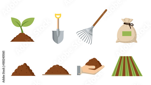 Gardening Tools and Soil Preparation for Planting and Growing Healthy Crops