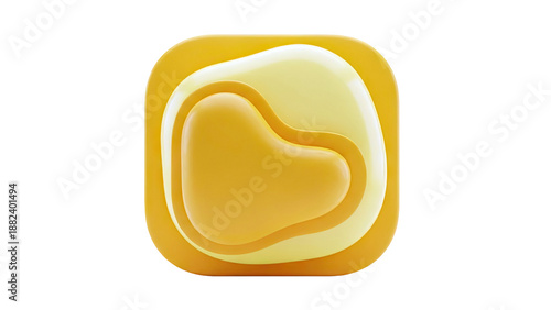 Abstract layered yellow and orange shapes