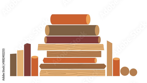Stack of books with various sizes and colors.