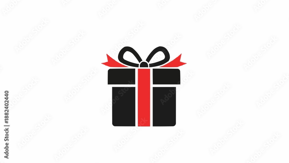 Obraz premium Gift box with red ribbon.