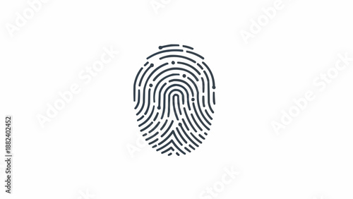 Closeup of single human fingerprint.