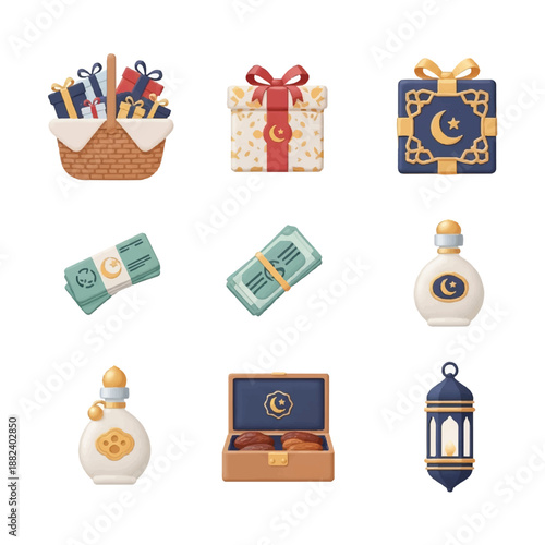 Islamic Ramadan Gifts and Decorations Set.
