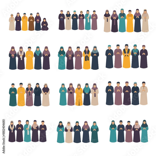 Miniature People Figures in Various Robes.