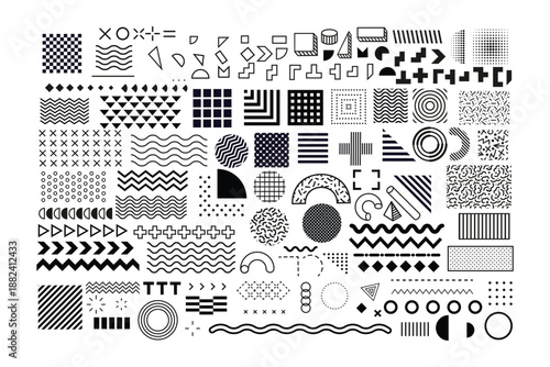 Basic Geometric Shapes Vector Set Simple Circular Minimal Icons