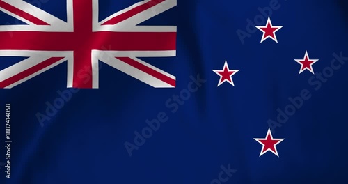 Wallpaper Mural The new zealand flag waving with the wind background loop video animation Torontodigital.ca