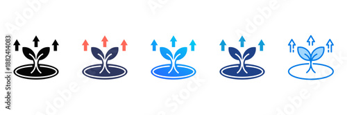 Growth Consistent and versatile vector icons illustrating essential concepts in various styles
