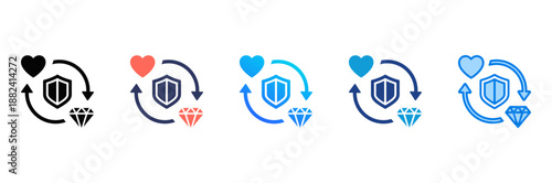 Integrity Consistent and versatile vector icons illustrating essential concepts in various styles