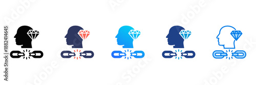 Consciousness Consistent and versatile vector icons illustrating essential concepts in various styles