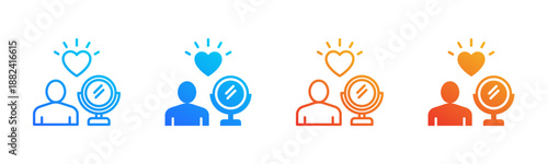 Self-Love Consistent and versatile vector icons illustrating essential concepts in various styles
