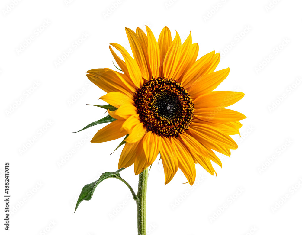 Naklejka premium sunflower isolated on white background