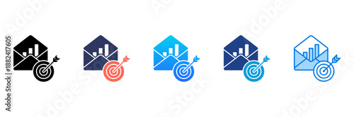 Email Campaign Consistent and versatile vector icons illustrating essential concepts in various styles