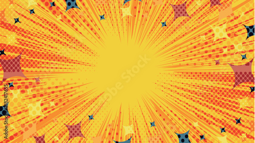 太陽　スクリーントーン　模様　背景