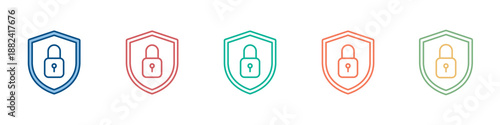 Cyber Security Icon Set Multiple Style Collection 