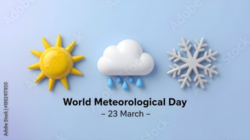 World Meteorological Day Illustration with Meteorology Science and Researching Weather in Flat Cartoon Hand Drawn for Landing Page Templates