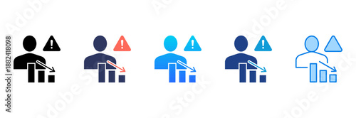 Churn Risk Consistent and versatile vector icons illustrating essential concepts in various styles