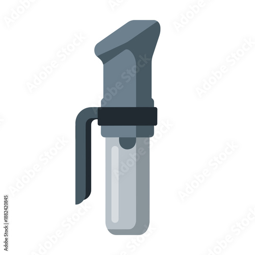 A modern gray sous vide immersion circulator is depicted, showcasing advanced kitchen technology for precise and perfectly cooked food.