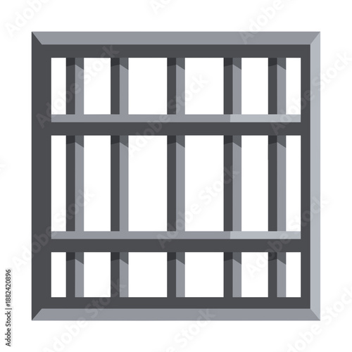 A detailed illustration of a square metal grate or ventilation cover, featuring a repetitive pattern of bars.