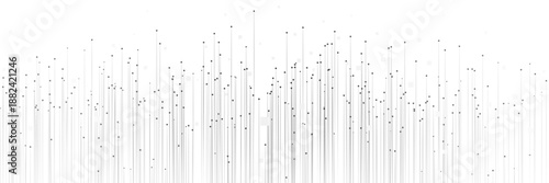 White tech background. Abstract bid data charts. Modern vertical lines. Digital analysis visualization. Social network design. Future technology wallpaper with particles. Vector illustration.