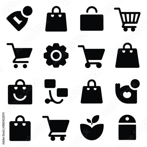 Shopping Cart Ecommerce Retail Purchase Bag Store Checkout Consumer Market
