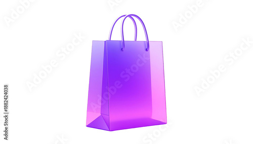 Wallpaper Mural A vibrant, purple-gradient shopping bag with handles, isolated against a black backdrop, conveying a sense of luxury Torontodigital.ca