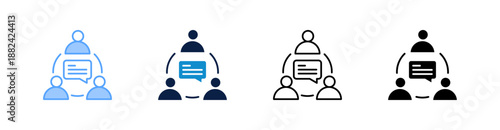 Communication Multiple Style Icon Set Collection 