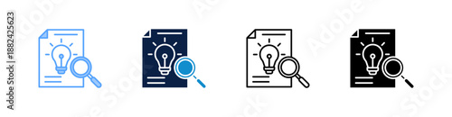 Research Multiple Style Icon Set Collection 